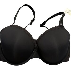 NWT Aerie Demi Bra Black Lace Trimmed Padded Bra 34DDD Underwire